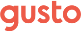 Gusto logo shown alongside a testimonial case study button, representing the company's endorsement of Feroot AI's client-side security solutions.